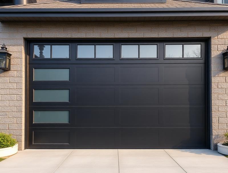 Black Panel with Windows